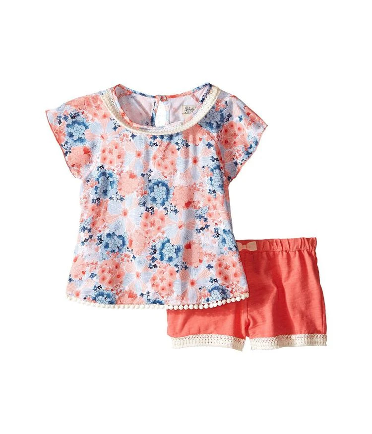 商品Lucky Brand|Lucky Brand Kids Flora Printed Set 小童短裤两件套,价格¥261,第1张图片