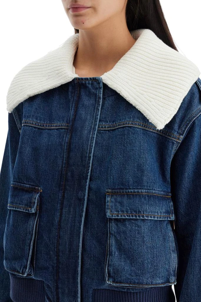 商品Self Portrait|denim bomber jacket for,价格¥1110,第4张图片详细描述