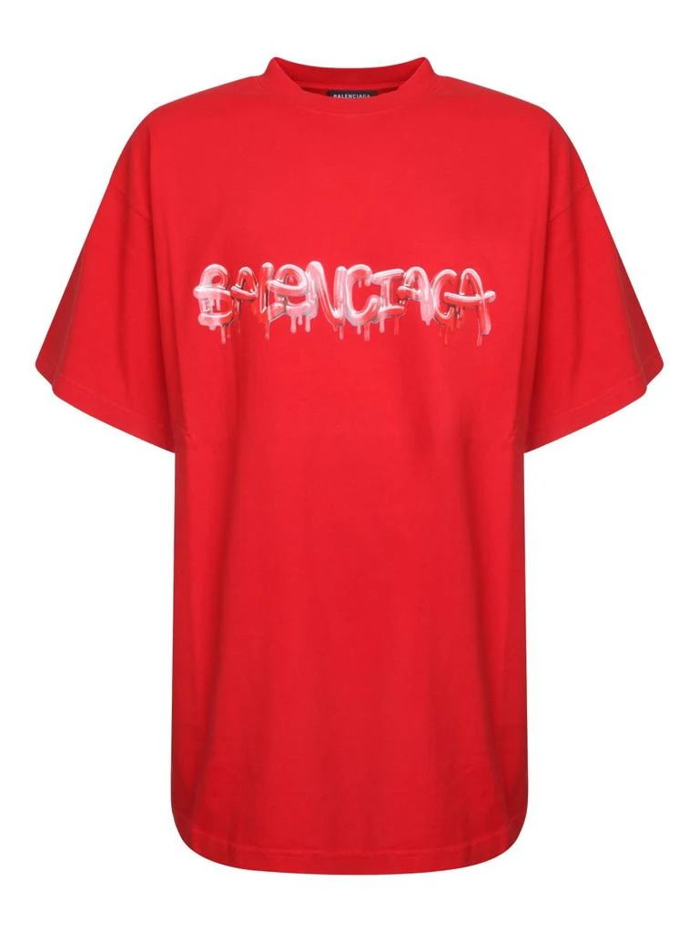 商品Balenciaga|Balenciaga Graffiti Logo Printed Crewneck T-Shirt,价格¥4828,第1张图片