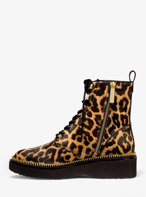 商品Michael Kors|Haskell Leopard Calf Hair Combat Boot,价格¥461,第3张图片详细描述