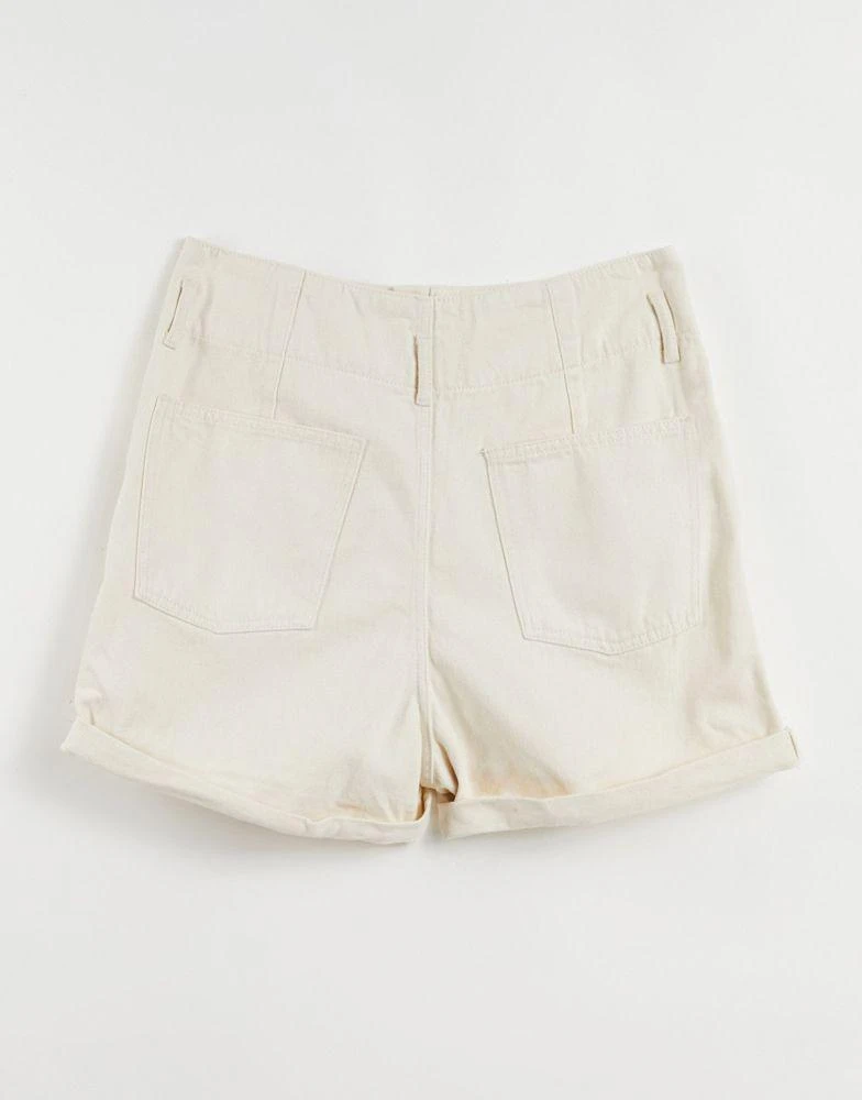 商品Topshop|Topshop denim shorts in ecru,价格¥153,第4张图片详细描述