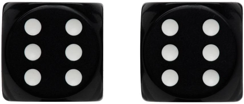 商品MM6|Black Dice Stud Earrings,价格¥1413,第1张图片