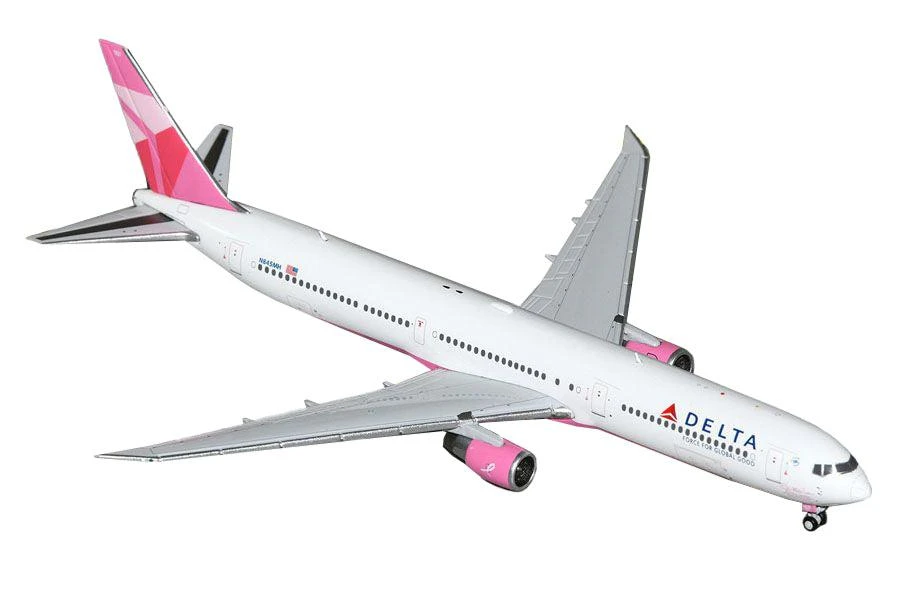 商品GeminiJets|Boeing 767-400ER Commercial Aircraft "Delta Air Lines - Breast Cancer Research Foundation" (N845MH) White with Pink Tail 1/400 Diecast Model Airplane by,价格¥704,第1张图片