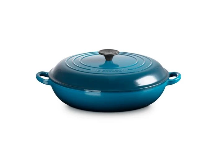 商品Le Creuset|Faitout campagnard 30cm en fonte émaillée deep teal,价格¥2212,第1张图片