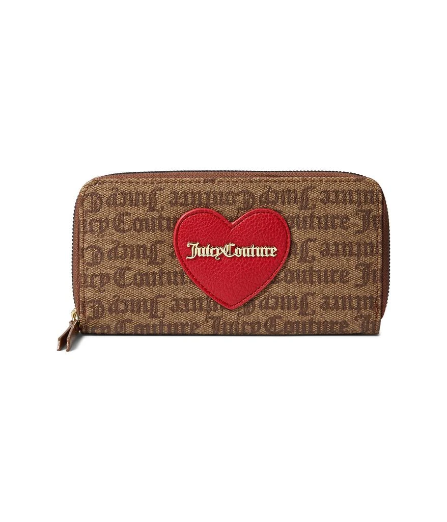 商品Juicy Couture|Valentines Day Carried Away with Love Double Gusset Zip Around,价格¥168,第1张图片