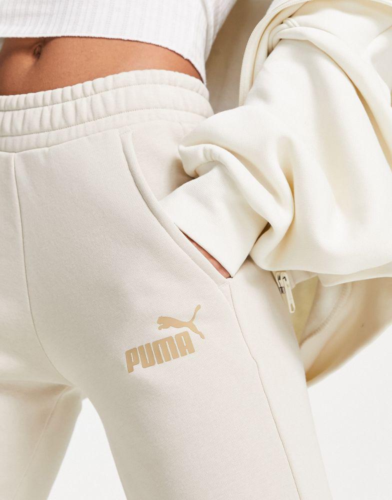 Puma essentials small logo joggers in off white商品第4张图片规格展示