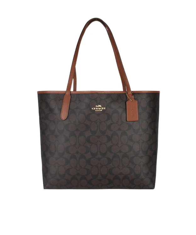 商品【商品预售7天】 Coach|Coach 女士手提包 5696IMW6S 深棕色,价格¥1584,第1张图片