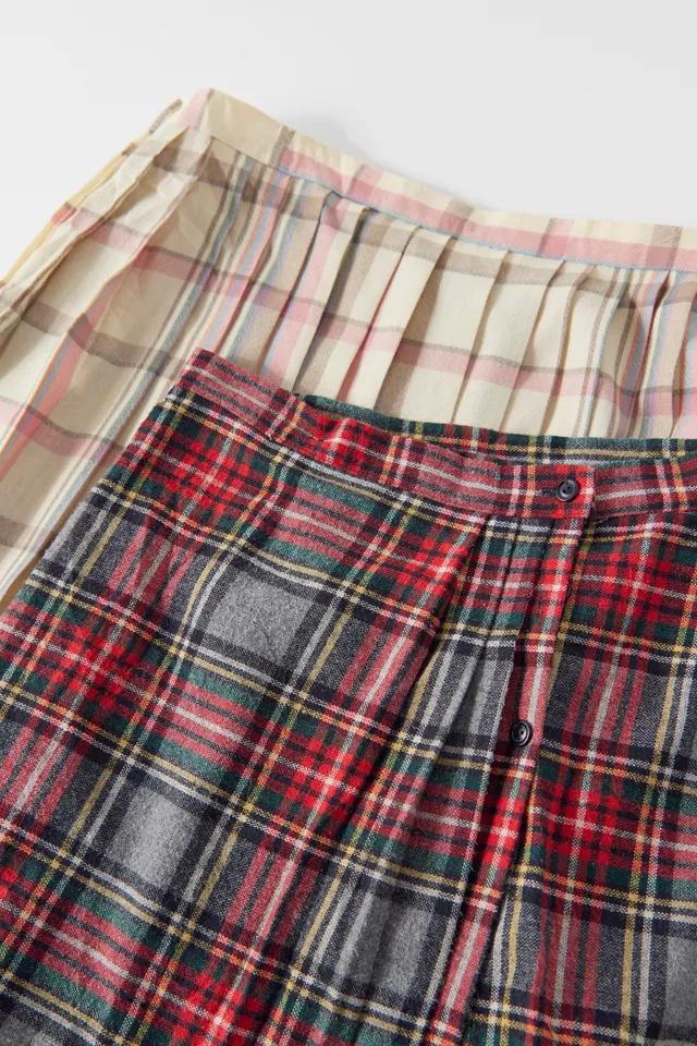 Urban Renewal Vintage Plaid Pleated Maxi Skirt商品第2张图片规格展示