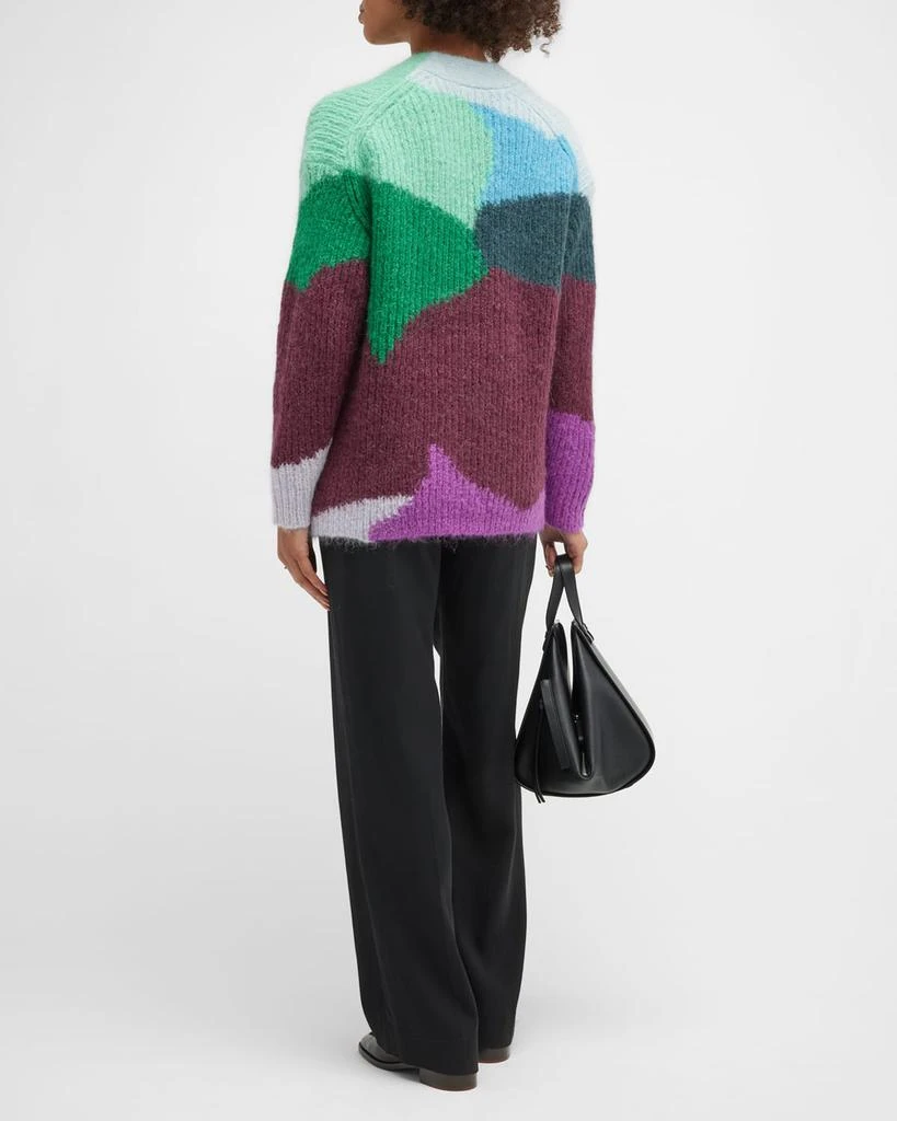 商品Vince|Intarsia Wave Wool-Cashmere Cardigan,价格¥2228,第4张图片详细描述