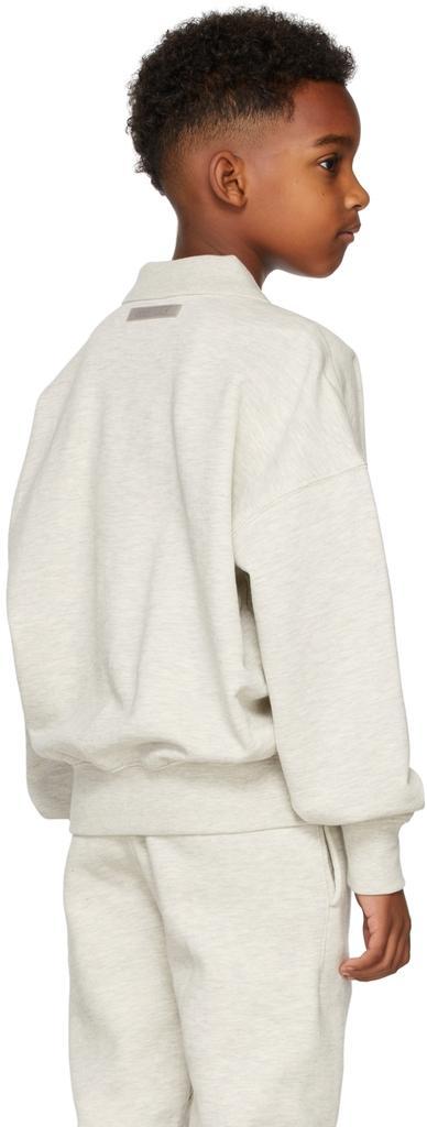 商品Essentials|Kids Off-White French Terry Long Sleeve Polo,价格¥305,第6张图片详细描述