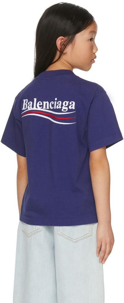 商品Balenciaga|Kids Blue Political Campaign T-Shirt,价格¥1534,第5张图片详细描述