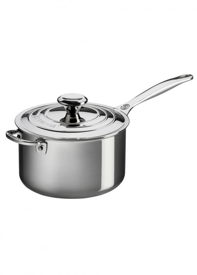 商品Le Creuset|Signature stainless steel saucepan with lid and helper handle 20cm,价格¥1999,第1张图片
