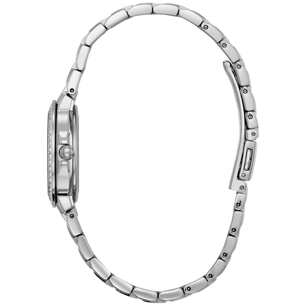 Women's Eco-Drive Crystal Accent Stainless Steel Bracelet Watch 28mm EW2340-58A商品第2张图片规格展示