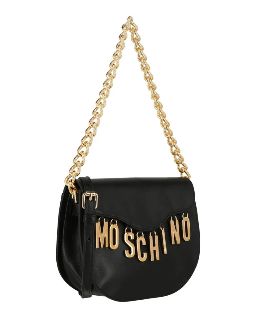 商品Moschino|Logo Charm Leather Shoulder Bag,价格¥4858,第2张图片详细描述