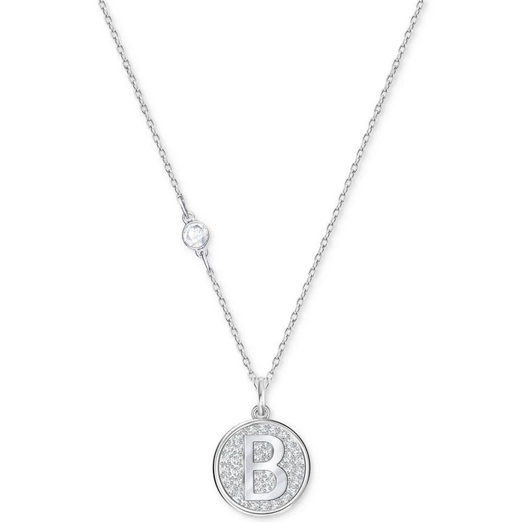 商品Swarovski|Silver-Tone Pavé Initial Pendant Necklace,价格¥517,第4张图片详细描述