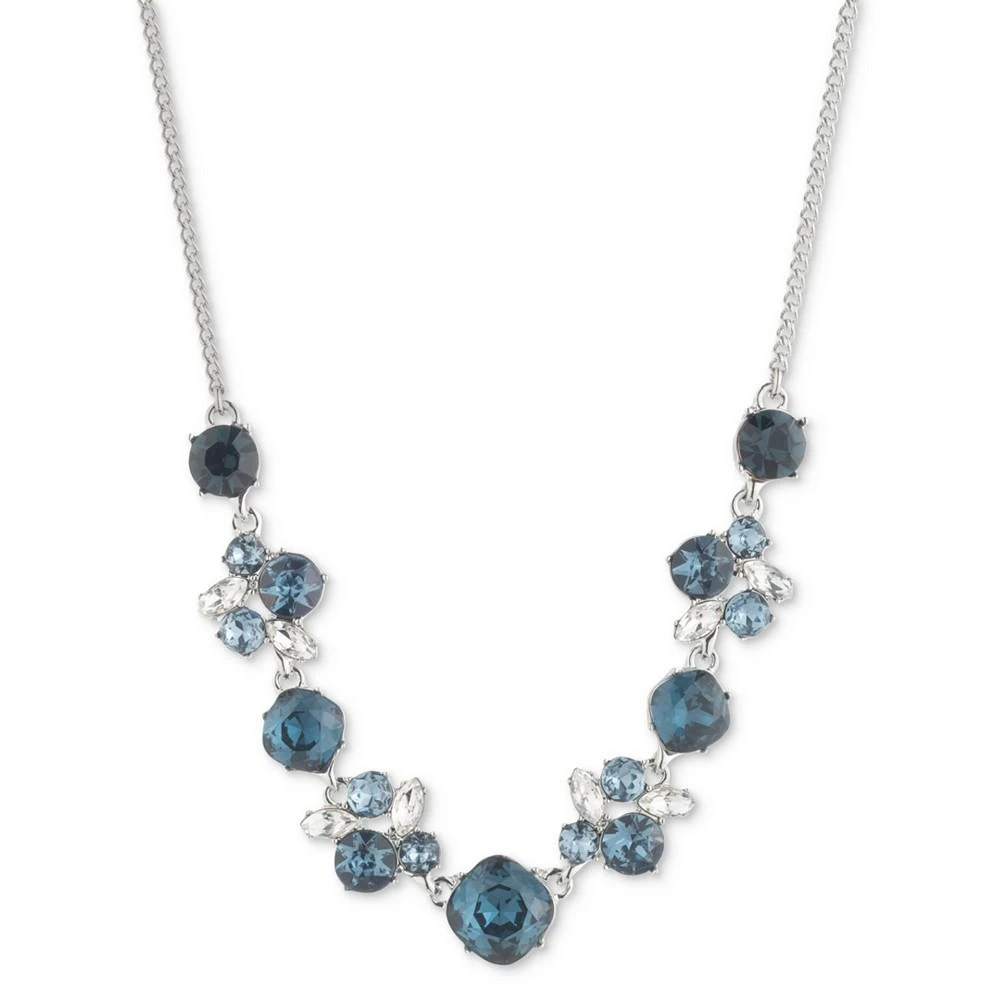 商品Givenchy|Silver-Tone Denim Crystal Frontal Necklace, 16" + 3" extender,价格¥250,第1张图片