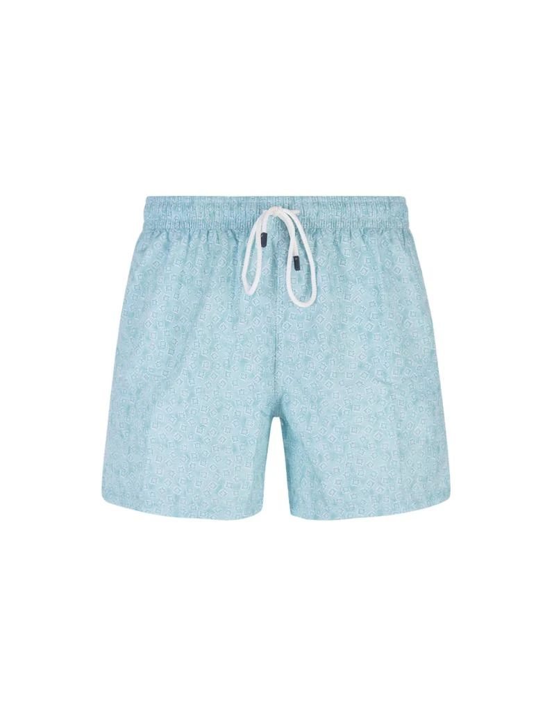 商品Fedeli|Men Swimsuit With All-over Fantasy Prints Light Blue,价格¥1212,第1张图片