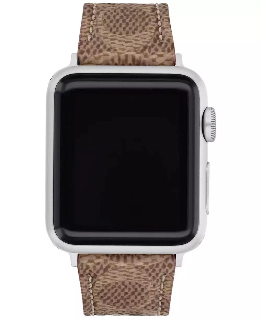 商品Coach|Brown Canvas Strap 38/40/41mm Apple Watch Band,价格¥505,第1张图片