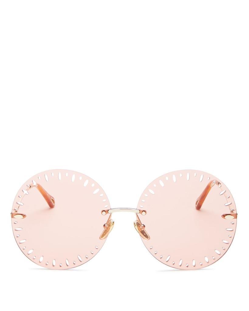 商品Chloé|Women's Rimless Round Sunglasses, 63mm,价格¥3519,第1张图片
