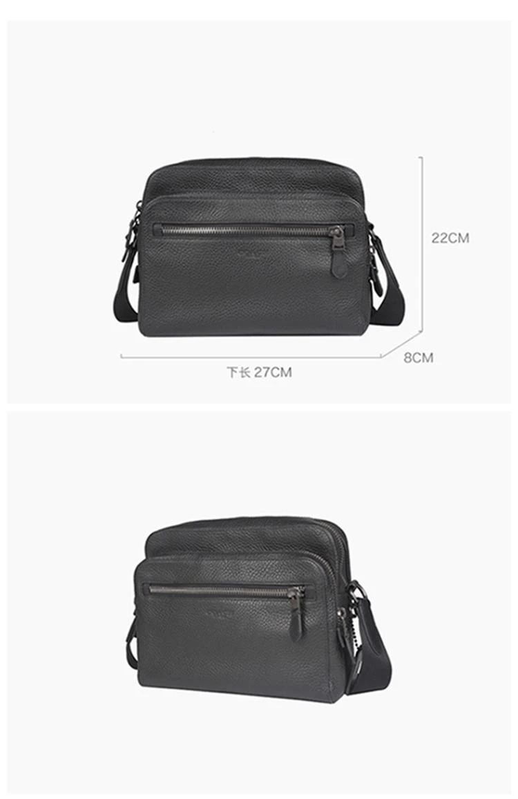 商品Coach|美国直邮 COACH 蔻驰 男士皮多层拉链斜挎包 相机包 91484,价格¥2205,第5张图片详细描述