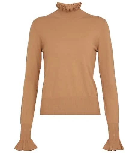 商品See by Chloé|Ruffled-neck knit sweater,价格¥1544,第1张图片