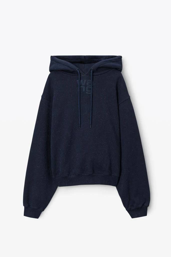 商品Alexander Wang|Puff Logo Hoodie In Glitter Terry,价格¥1978,第3张图片详细描述