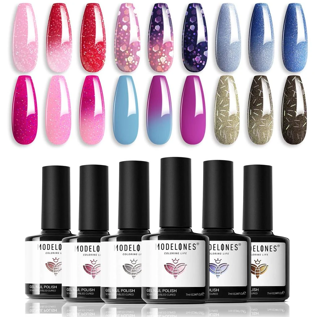 6 Shades Gel Nail Polish Set Collection 商品