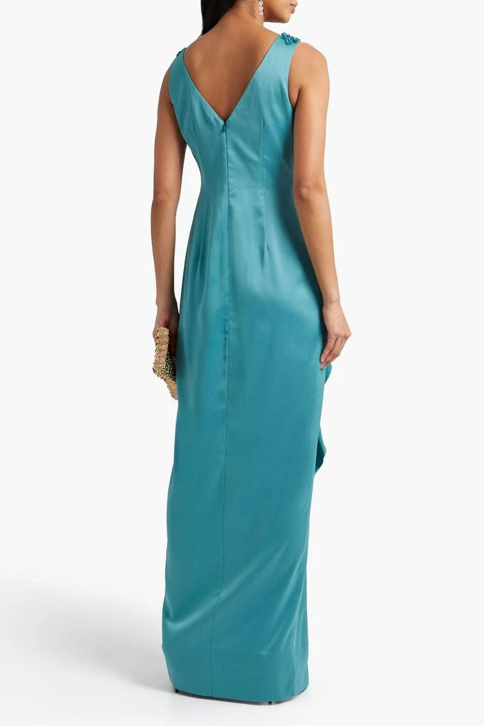 商品MARCHESA|Embellished ruffled satin-crepe gown,价格¥1813,第3张图片详细描述