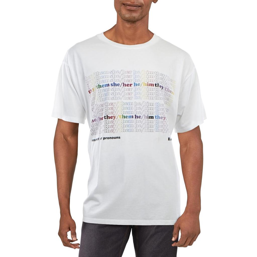 Levi's Mens Pride Pronouns Oversized Cotton Graphic T-Shirt商品第1张图片规格展示