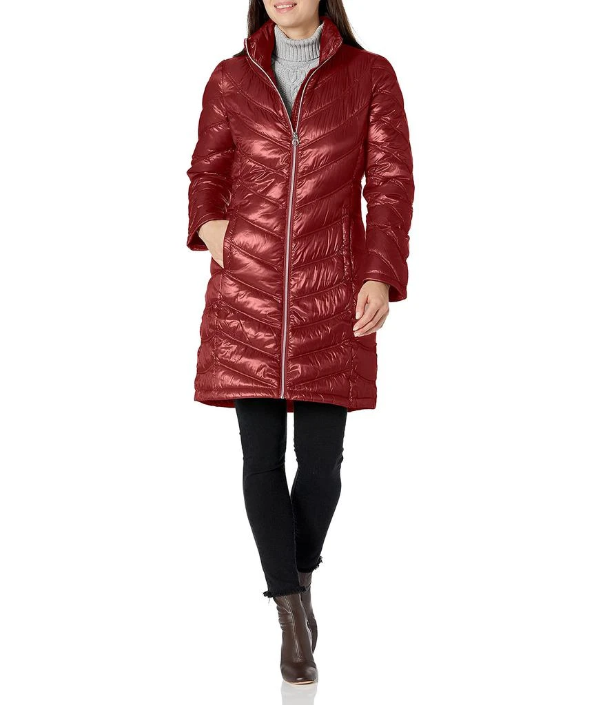 商品Calvin Klein|Women's Chevron Quilted Packable Down Jacket (Standard and Plus),价格¥674,第1张图片