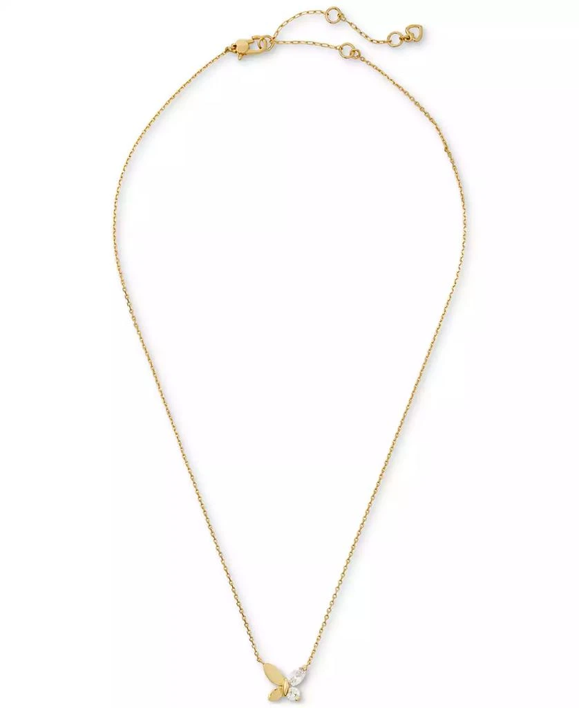 商品Kate Spade|Gold-Tone Crystal Social Butterfly Pendant Necklace, 16" + 3" extender,价格¥389,第2张图片详细描述