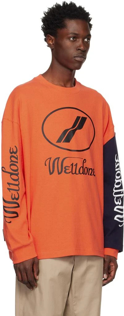 商品We11done|Orange Remake Long Sleeve T-Shirt,价格¥852,第2张图片详细描述