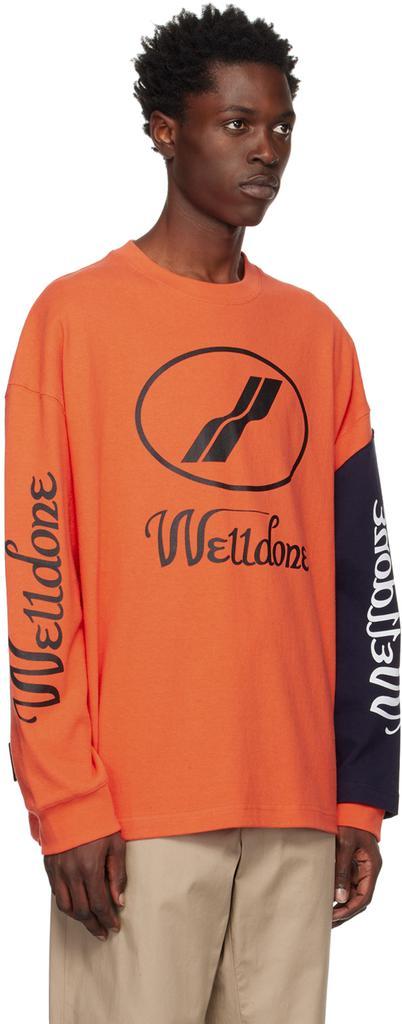 商品We11done|Orange Remake Long Sleeve T-Shirt,价格¥903,第4张图片详细描述