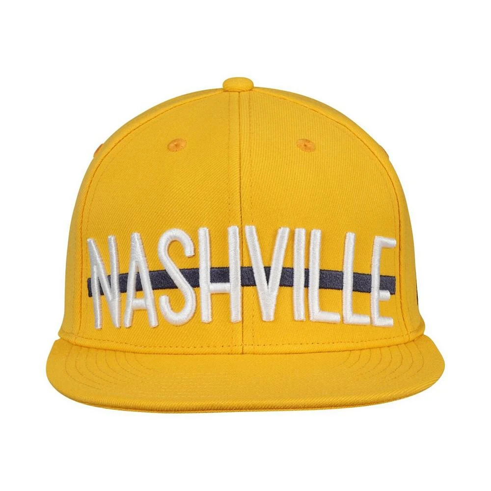 商品Adidas|Men's Gold-Tone Nashville Predators Culture Middle Bar Flex Hat,价格¥188,第2张图片详细描述