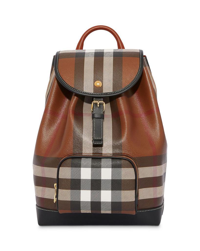 商品Burberry|Check and Leather Backpack,价格¥14338,第1张图片