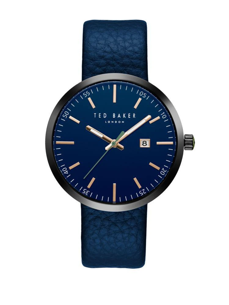 商品Ted Baker London|Smart Casual Genuine Leather Strap Watch,价格¥694,第1张图片