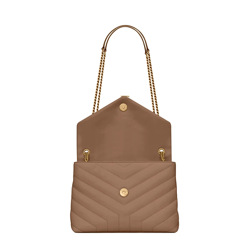 SAINT LAURENT PARIS/圣罗兰 秋冬新款 LOULOU系列 女士棕褐色小牛皮Y缝金色徽标手提斜挎单肩包494699DV7272346 商品