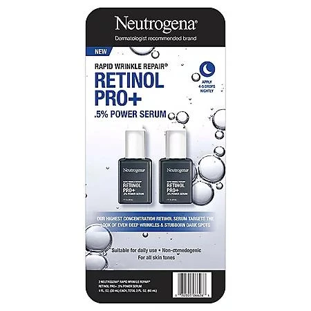 商品Neutrogena|Neutrogena Rapid Wrinkle Repair Retinol Pro+ .5% Power Serum (1 fl. oz., 2 pk.),价格¥391,第1张图片