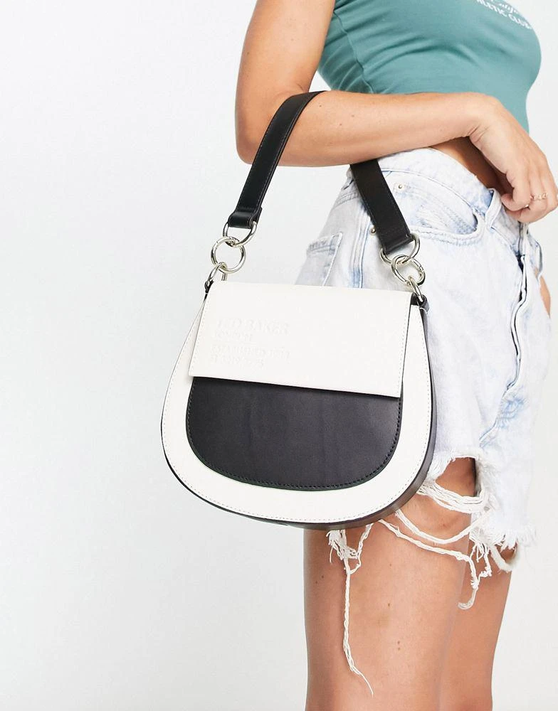 商品Ted Baker London|Ted Baker Darcell satchel cross body bag in white,价格¥788,第1张图片