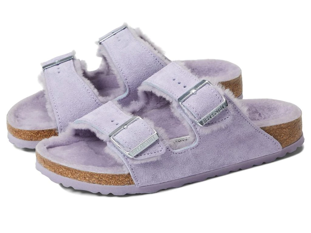 商品Birkenstock|女式 亚利桑那羊羔绒麂皮 凉拖,价格¥790,第1张图片