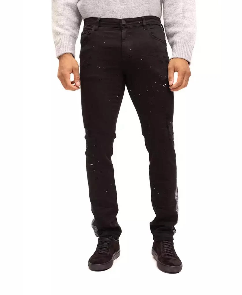 商品RON TOMSON|Men's Modern Splattered Stripe Jeans,价格¥1373,第1张图片