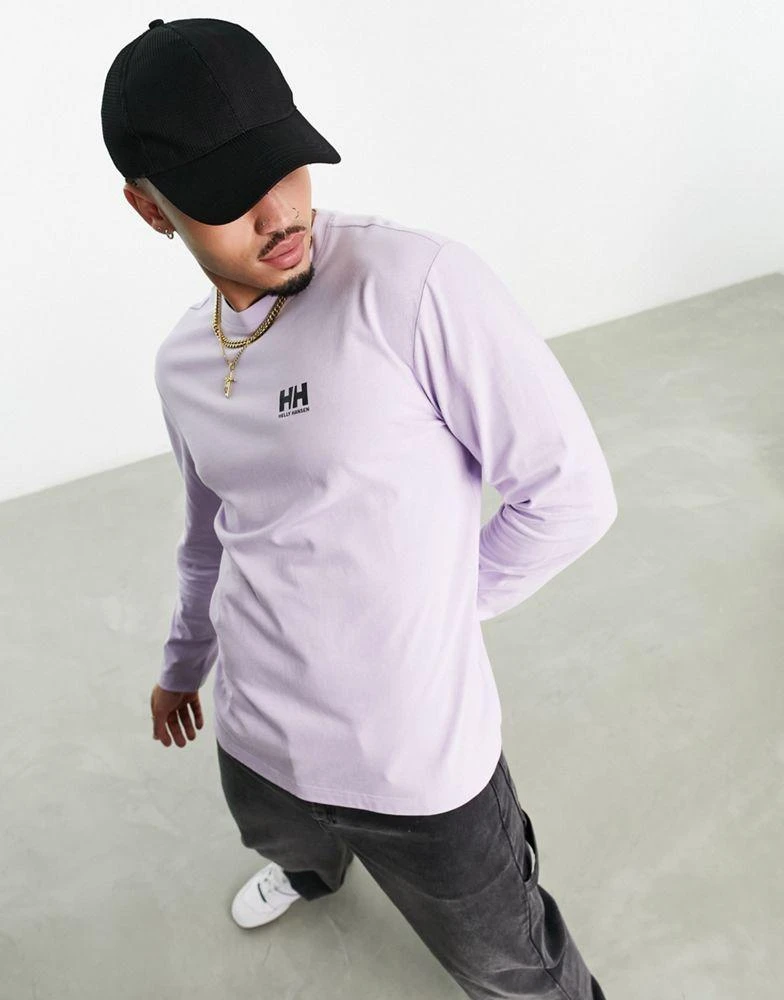 商品Helly Hansen|Helly Hansen Move long sleeve top with back print in purple,价格¥182,第4张图片详细描述