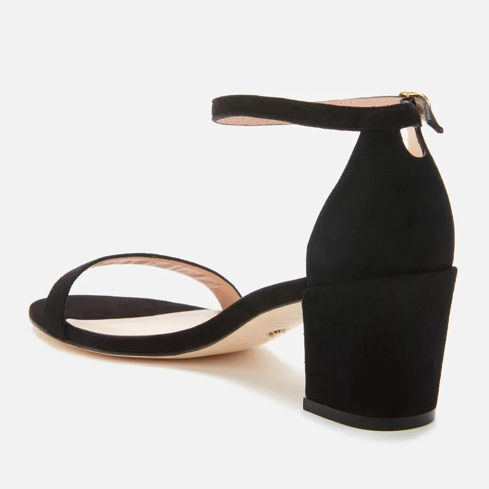 商品Stuart Weitzman|Stuart Weitzman Women's Simple Suede Block Heeled Sandals,价格¥1450,第3张图片详细描述