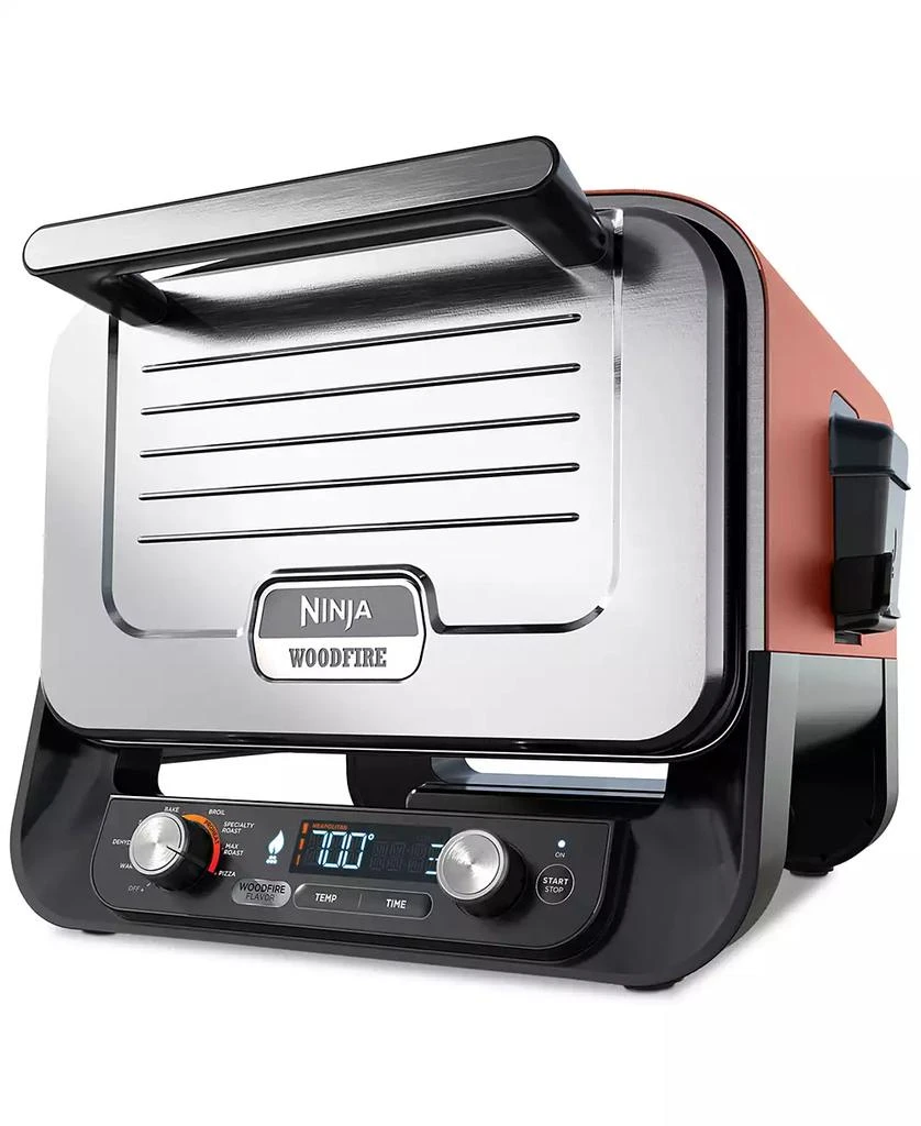 商品Ninja|Woodfire Pizza Oven, 8-in-1 Outdoor Oven, 5 Pizza Settings, Up to 700 Fahrenheit High Heat, BBQ (Barbecue) Smoker - OO101,价格¥2276,第2张图片详细描述
