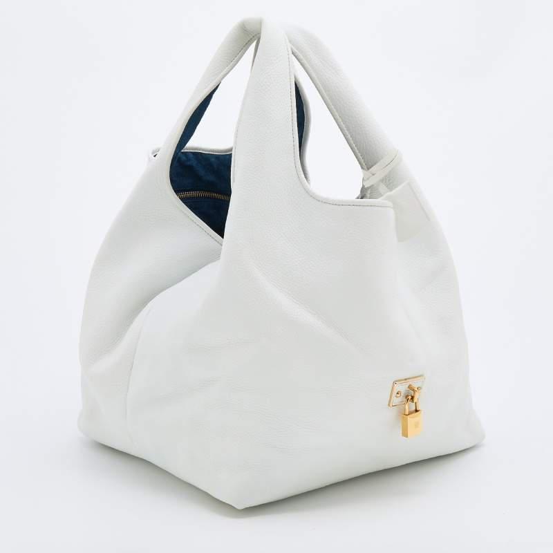 Loewe White Leather Calle Hobo商品第3张图片规格展示