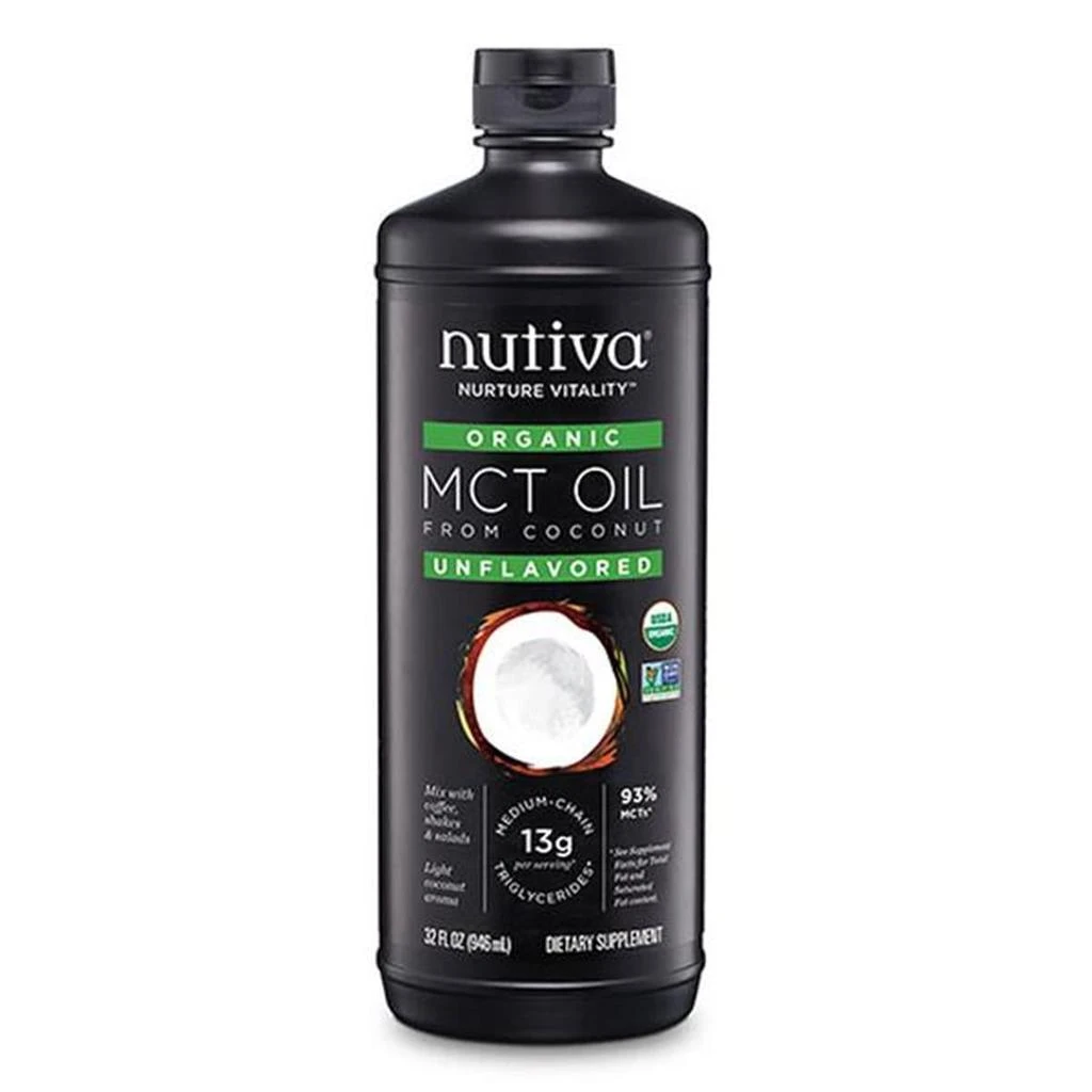 商品Nutiva|32 fl oz Organic Unflavored Liquid Coconut MCT Oil,价格¥486,第1张图片