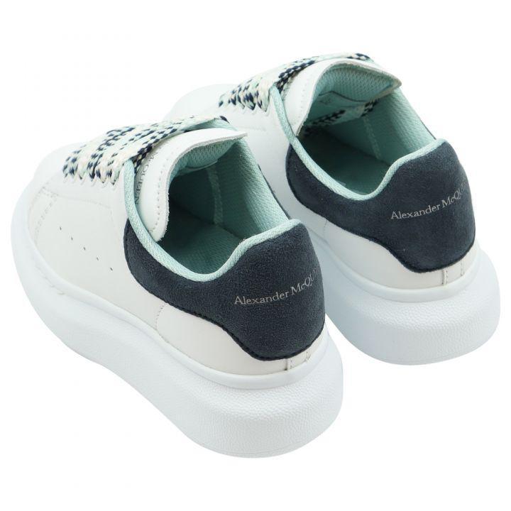 商品Alexander McQueen|White & Dark Green Lace Up Trainers,价格¥2084,第5张图片详细描述