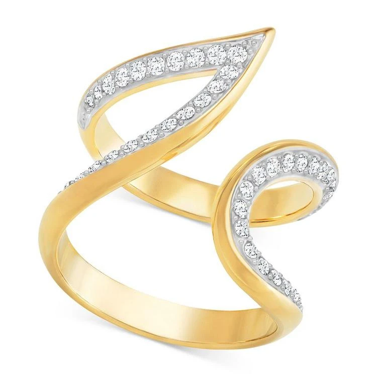 商品Swarovski|Gold-Tone Contoured Pavé Ring,价格¥1115,第1张图片