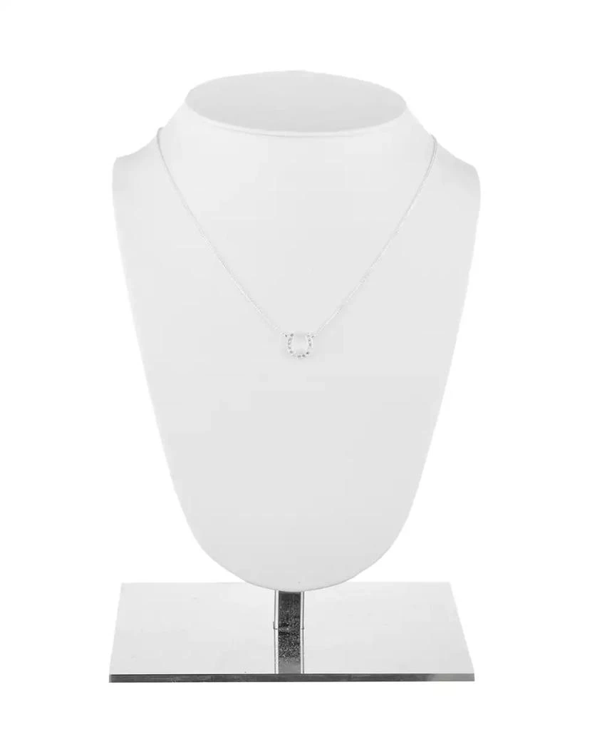 商品Ralph Lauren|Cubic Zirconia Horseshoe Pendant Necklace in Sterling Silver, 14" + 3" extender,价格¥617,第2张图片详细描述