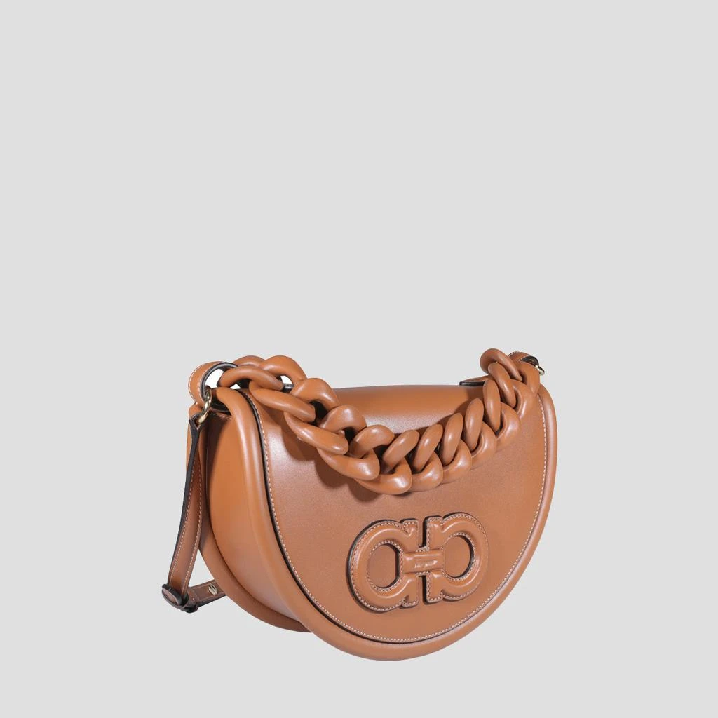 商品Salvatore Ferragamo|SALVATORE FERRAGAMO TAN LEATHER SHOULDER BAG,价格¥12461,第2张图片详细描述